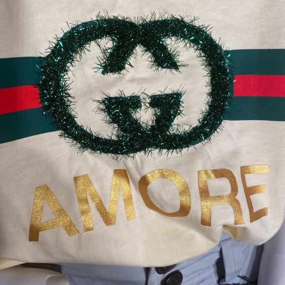 Gucci amore women's oversize T-shirt - Picture 4 of 14